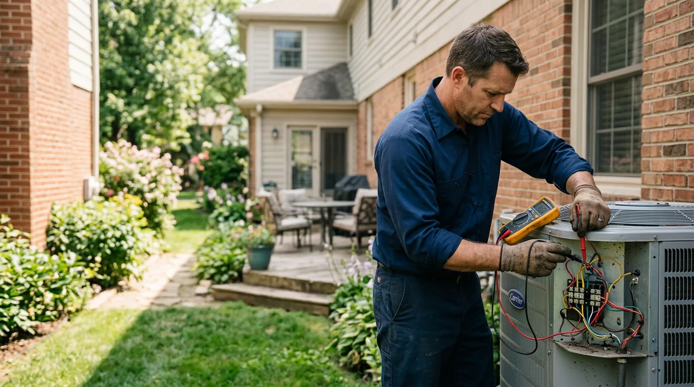 HVAC technician working near Kresgeville, PA